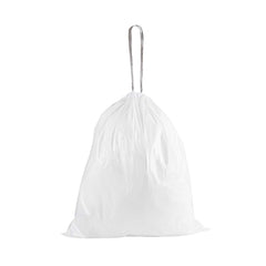 Clean Tek Professional 33 gal White Plastic Trash Can Liner - Heavy Duty, Low Density, Drawstring Closure - 38