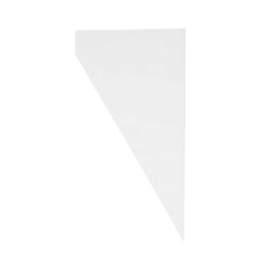 Pastry Tek Clear Plastic Disposable Pastry Piping Bag - 100 Bags / Roll, Angled Edge - 16