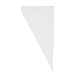 Pastry Tek Clear Plastic Disposable Pastry Piping Bag - 100 Bags / Roll, Angled Edge - 22
