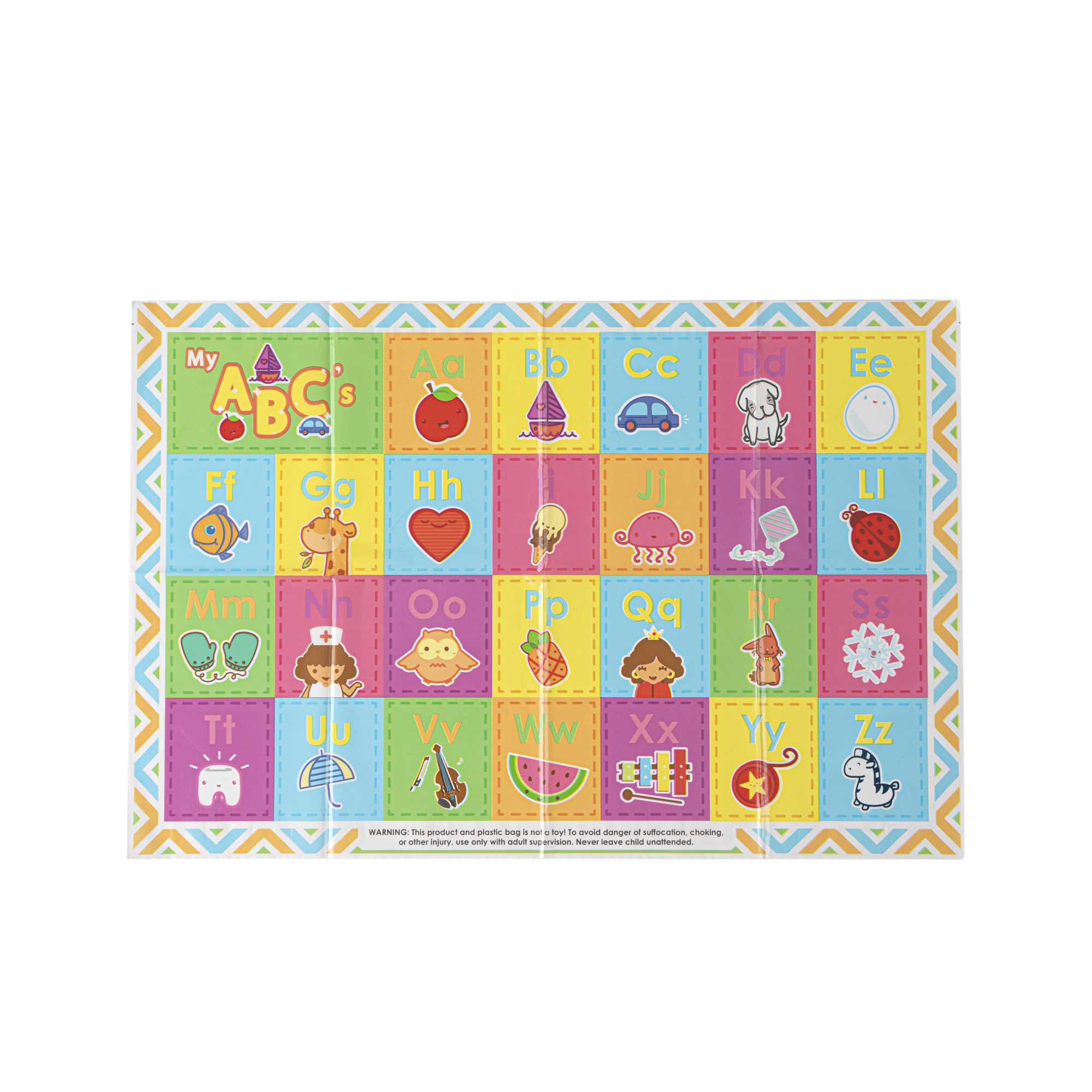 Table Tek Rectangle Alphabet Plastic Baby Placemat - BPA-Free - 18" x 12" - 1000 count box