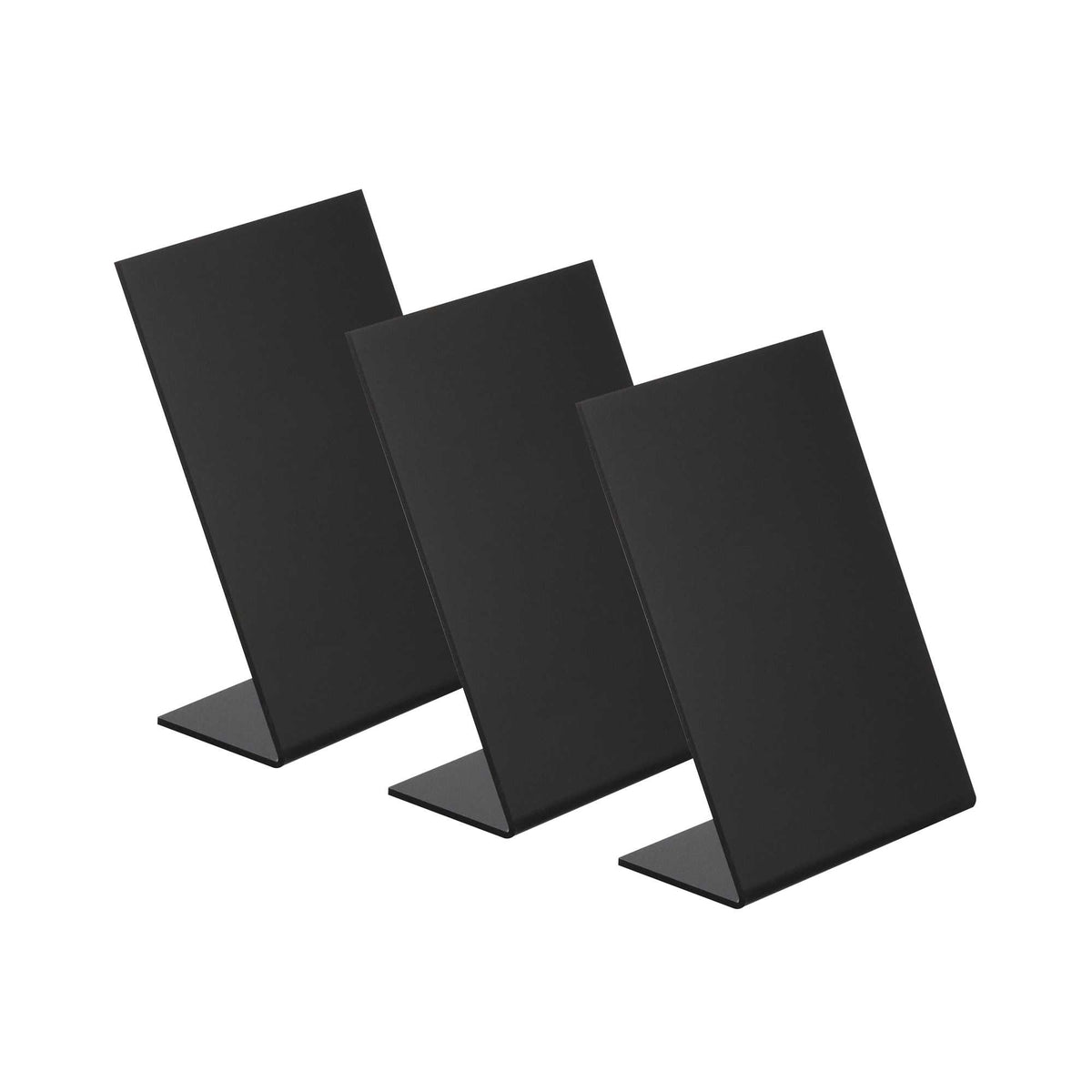 Display Tek Black Tabletop Chalkboard Sign - 3" x 1 1/2 x 4" - 5 count box