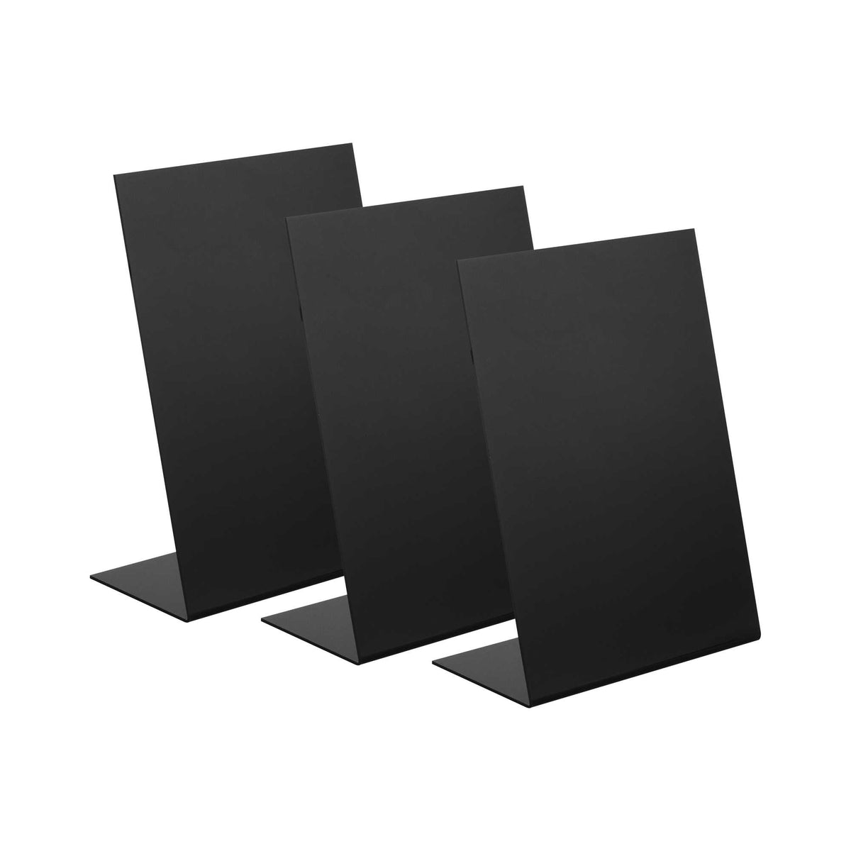 Display Tek Black Tabletop Chalkboard Sign - 6" x 3 x 8 1/4" - 3 count box