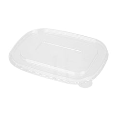 Bio Tek Oval Clear Plastic Lid - Fits 17, 22, 25 And 34 oz Serving Container - 6 3/4