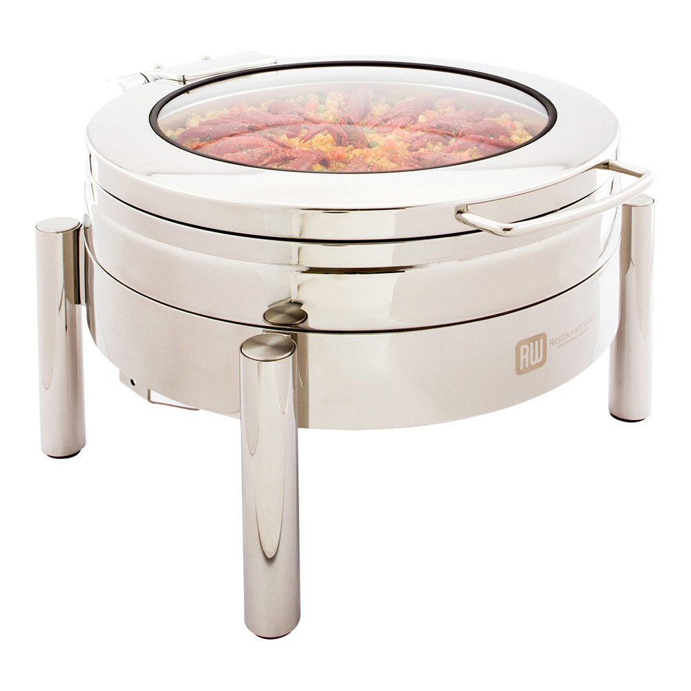 Met Lux 6 qt Round Stainless Steel Chafer Body - Induction Ready, with ...