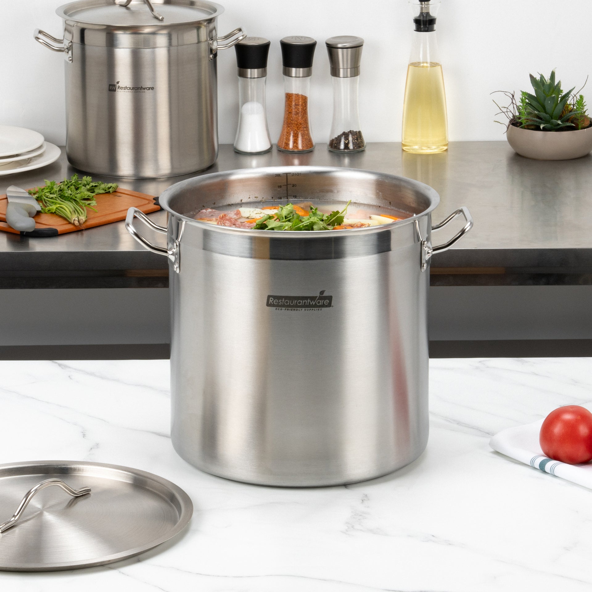 Met Lux 21 qt Stainless Steel Stock Pot - Induction Ready - 1 count box