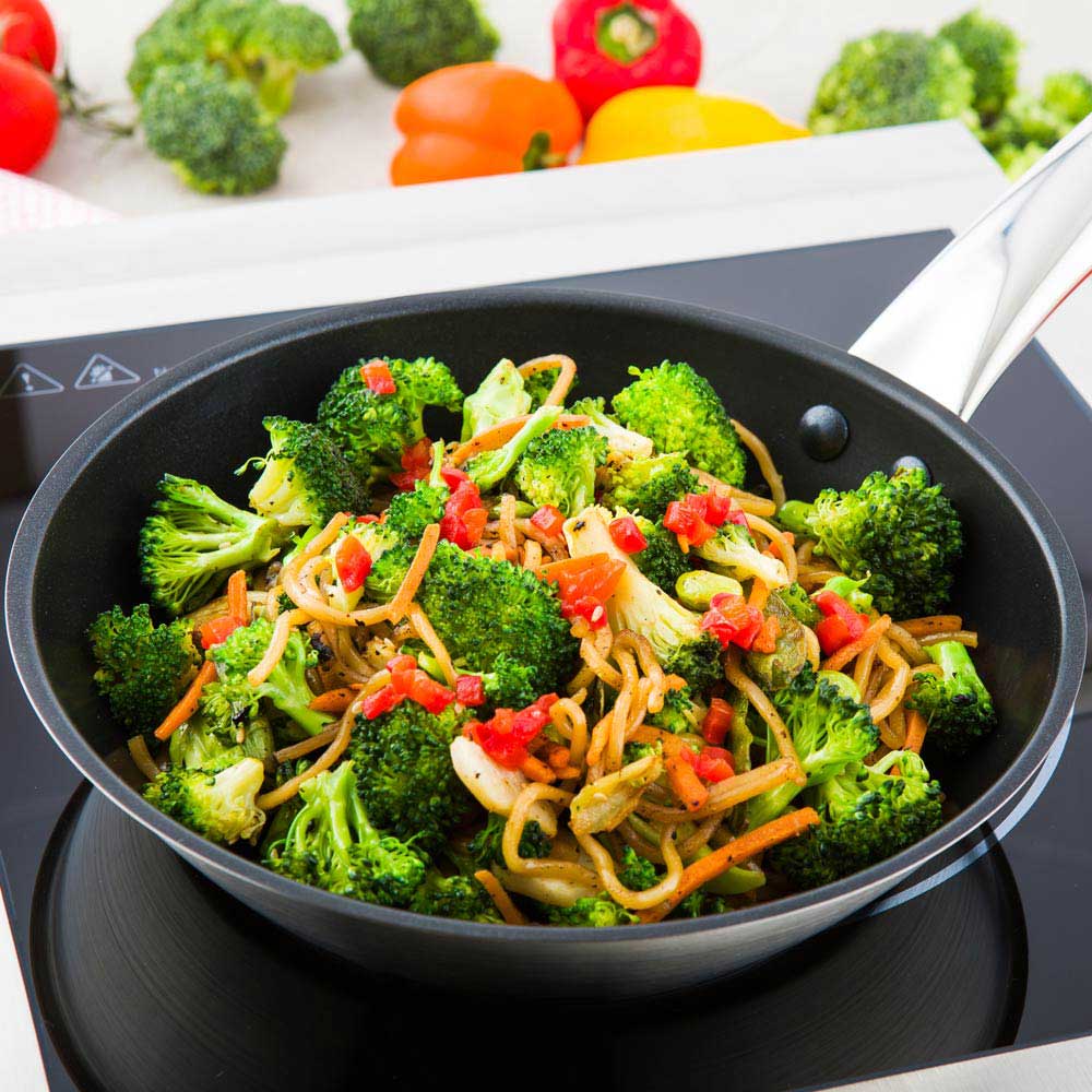Met Lux Round Stainless Steel 8" Fry Pan - Non-Stick, Induction Ready - 1 count box