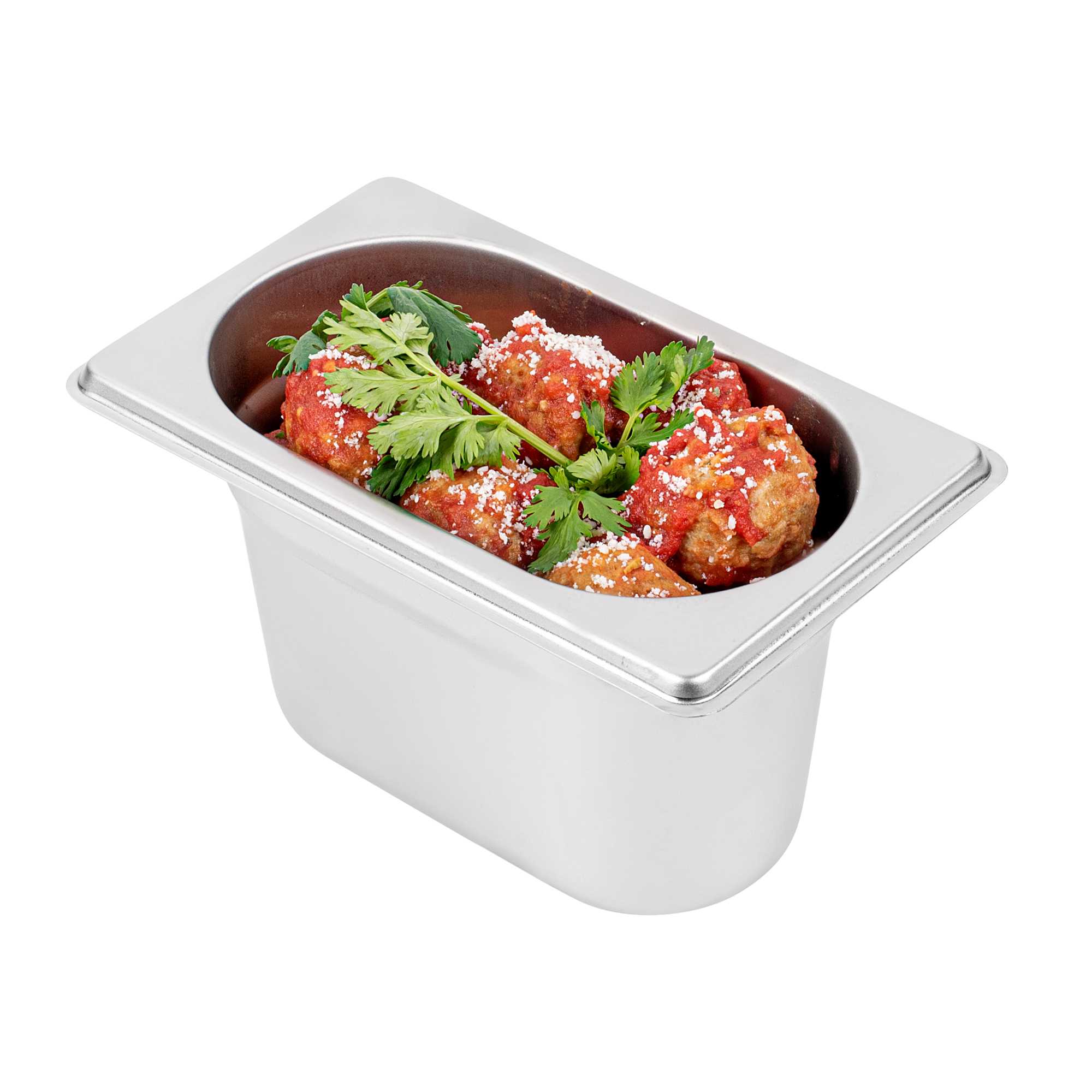 Met Lux Rectangle Stainless Steel 1/9 Size Steam Table Pan 4 Inch Deep - Anti Jam - 1 count box