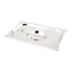 Met Lux Rectangle Stainless Steel Lid - Fits 1/4 Size Steam Table Pan - 1 count box