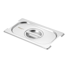 Met Lux Rectangle Stainless Steel Lid - Fits 1/4 Size Steam Table Pan - 24 count box