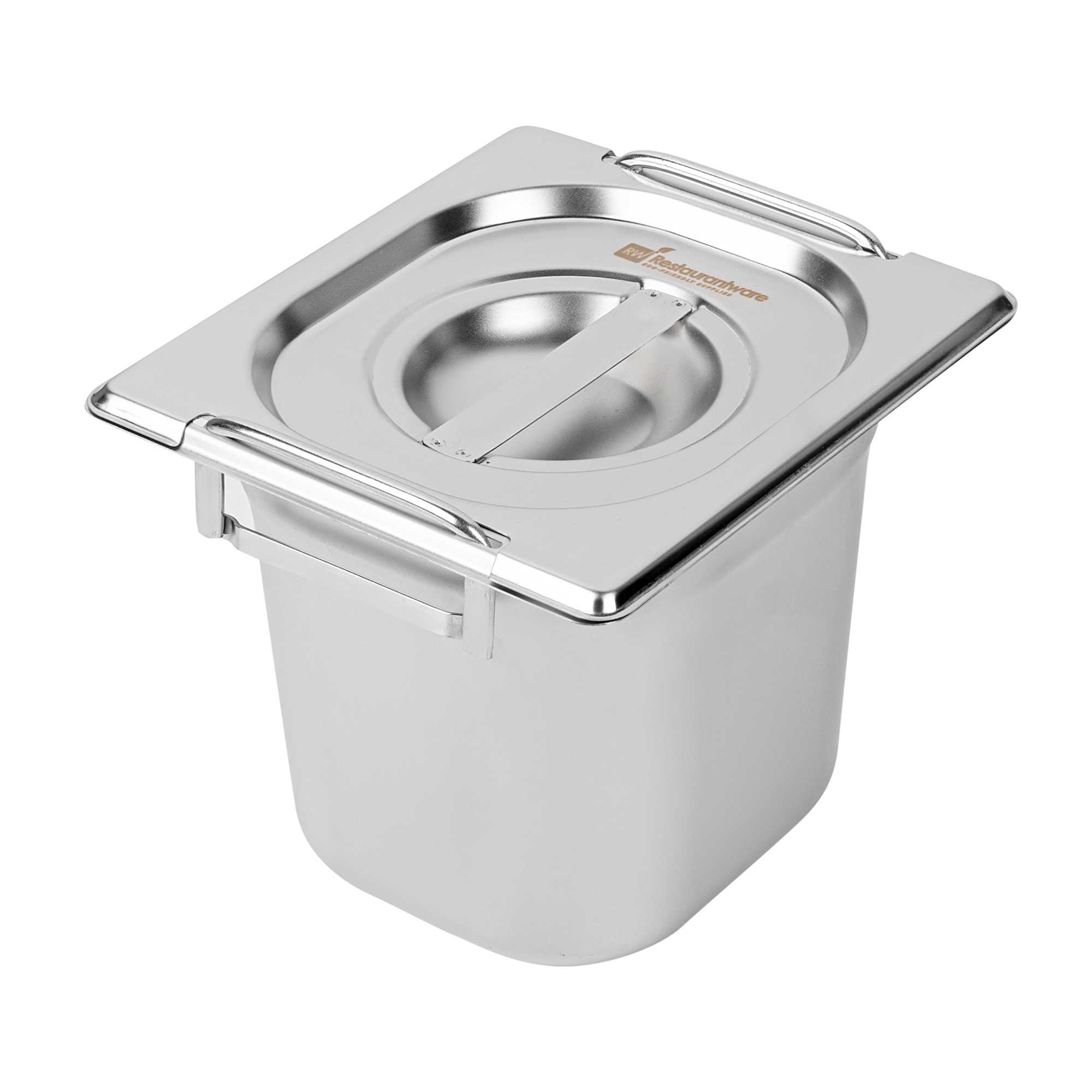 Met Lux Rectangle Stainless Steel Lid - Fits 1/6 Size Steam Table Pan - 1 count box