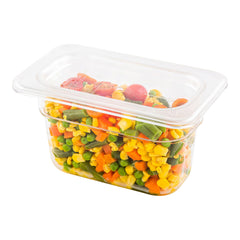 Met Lux Rectangle Clear Plastic Lid - Fits 1/9 Size Cold Food Storage Container - 10 count box