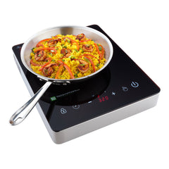 Home Pro Square Stainless Steel Induction Cooktop - Counter Top, 120V, 1800 watts - 11 3/4
