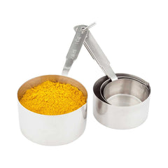 Met Lux Stainless Steel Heavy-Duty Measuring Cup Set - 4-Piece - 12 count box
