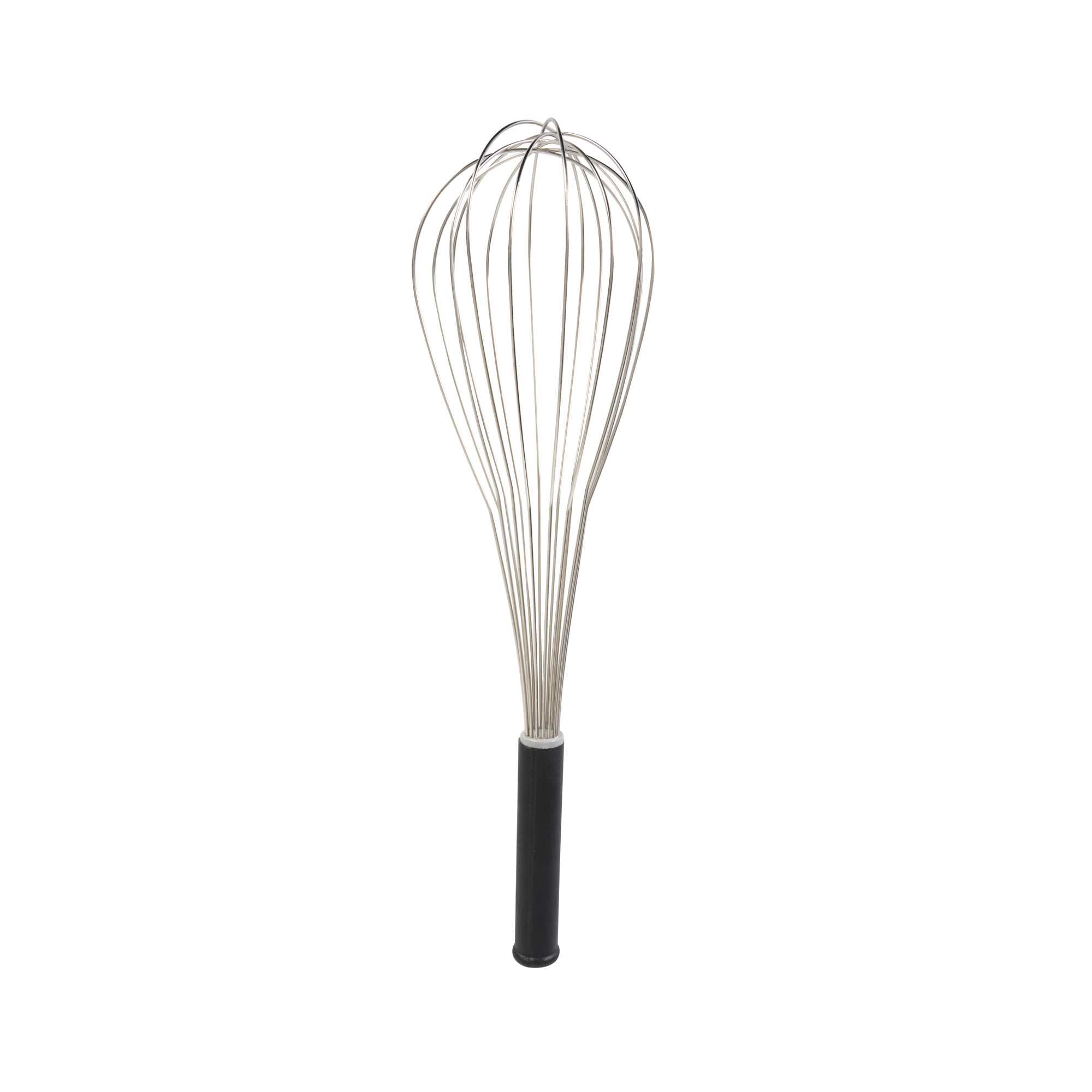 Met Lux Stainless Steel Piano Whisk - with Plastic Comfort Handle - 18" - 1 count box