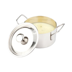 Met Lux 16 oz Stainless Steel Large Individual Casserole Pot - with Lid - 6 1/2