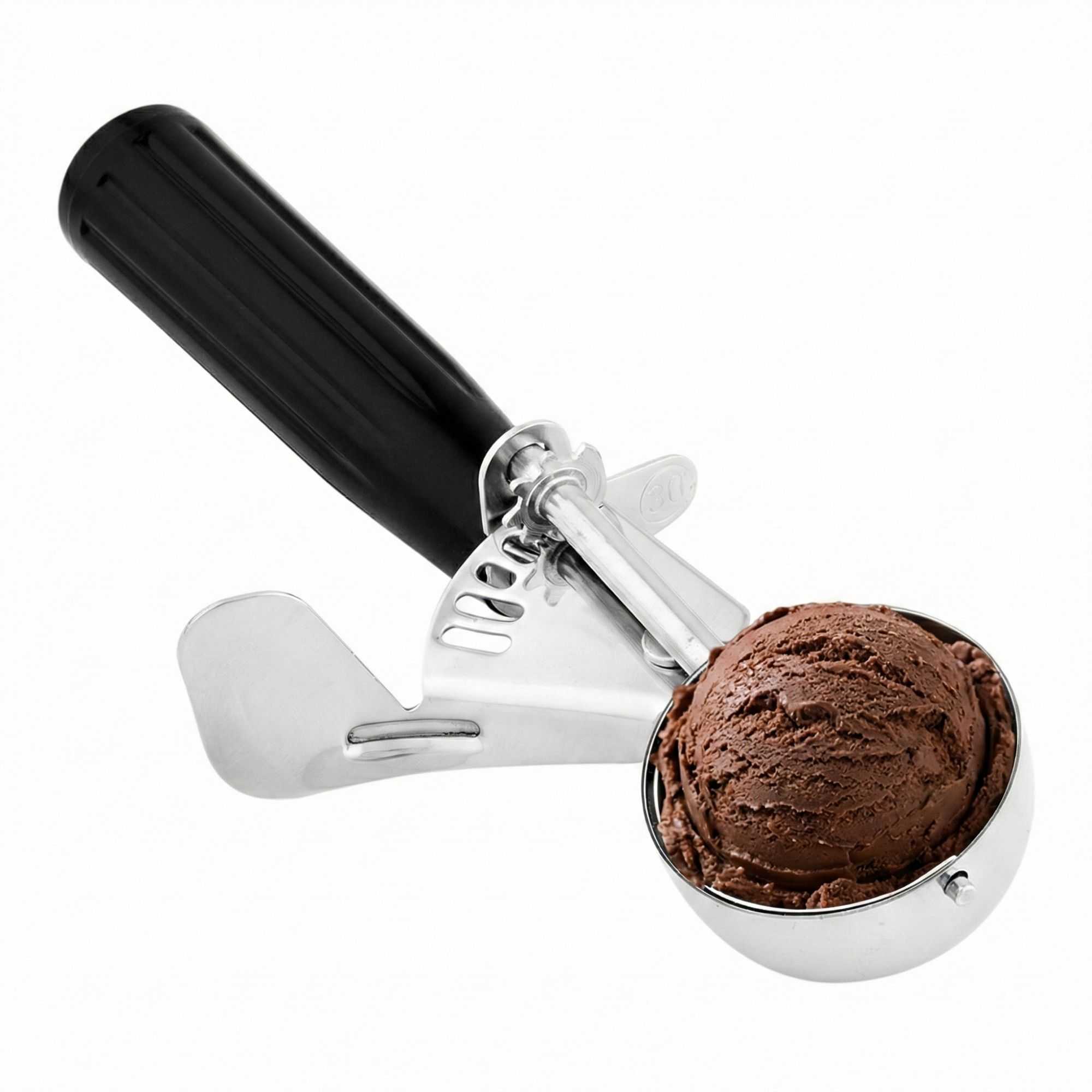 Met Lux 1.25 oz Stainless Steel #30 Portion Scoop - with Black Handle - 1 count box