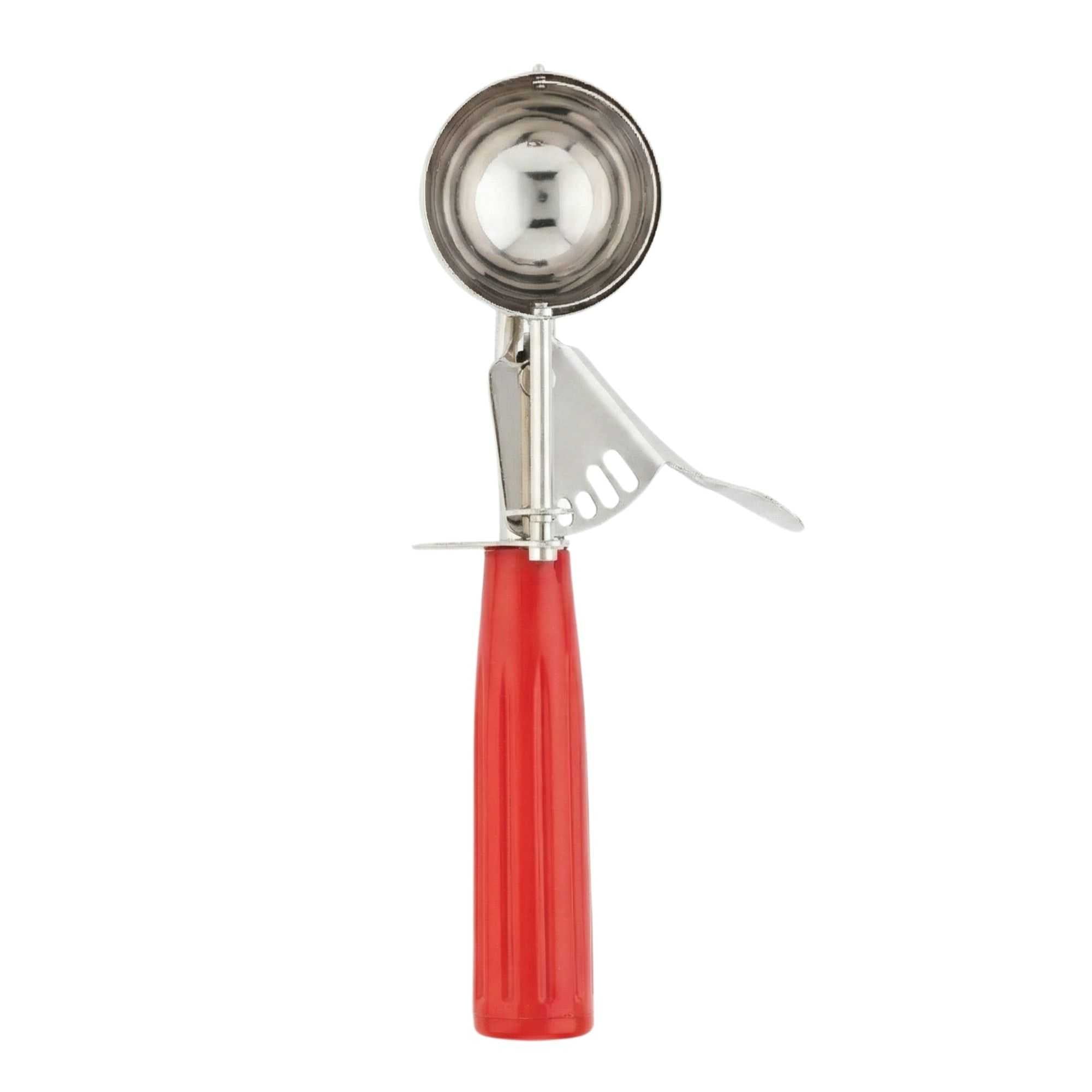 Met Lux 1.75 oz Stainless Steel #24 Portion Scoop - with Red Handle - 1 count box