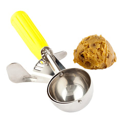 Met Lux 2 oz Stainless Steel #20 Portion Scoop - with Yellow Handle - 1 count box