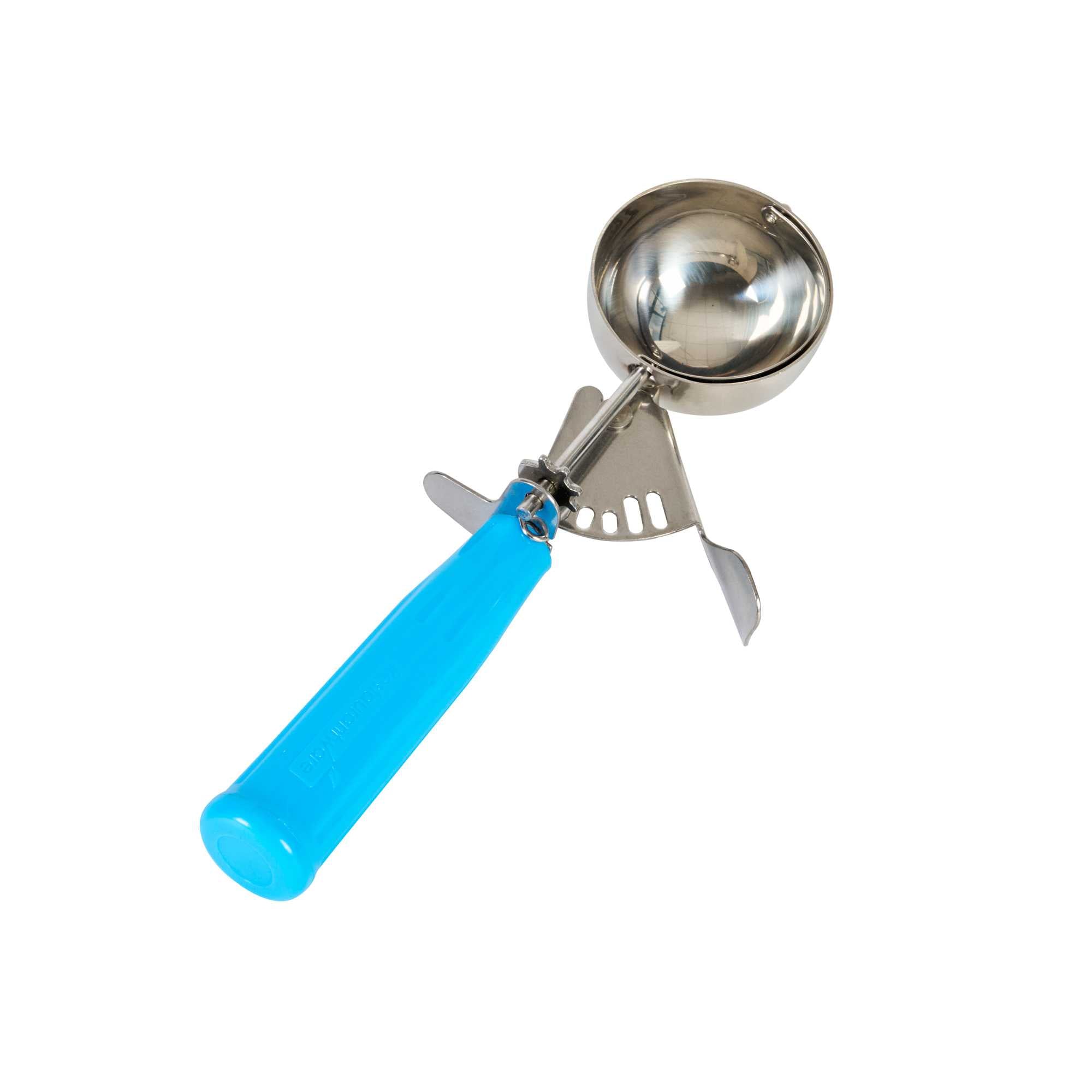 Met Lux 2.75 oz Stainless Steel #16 Portion Scoop - with Blue Handle - 1 count box