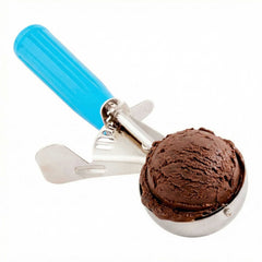 Met Lux 2 oz Stainless Steel #16 Portion Scoop - with Blue Handle - 40 count box