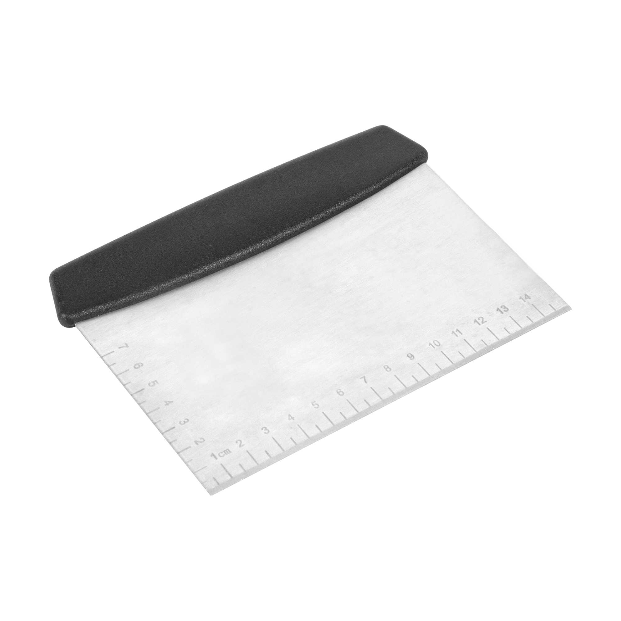 Met Lux Stainless Steel Dough Scraper - with Plastic Handle - 4 1/2" x 6 1/4" x 3/4" - 1 count box