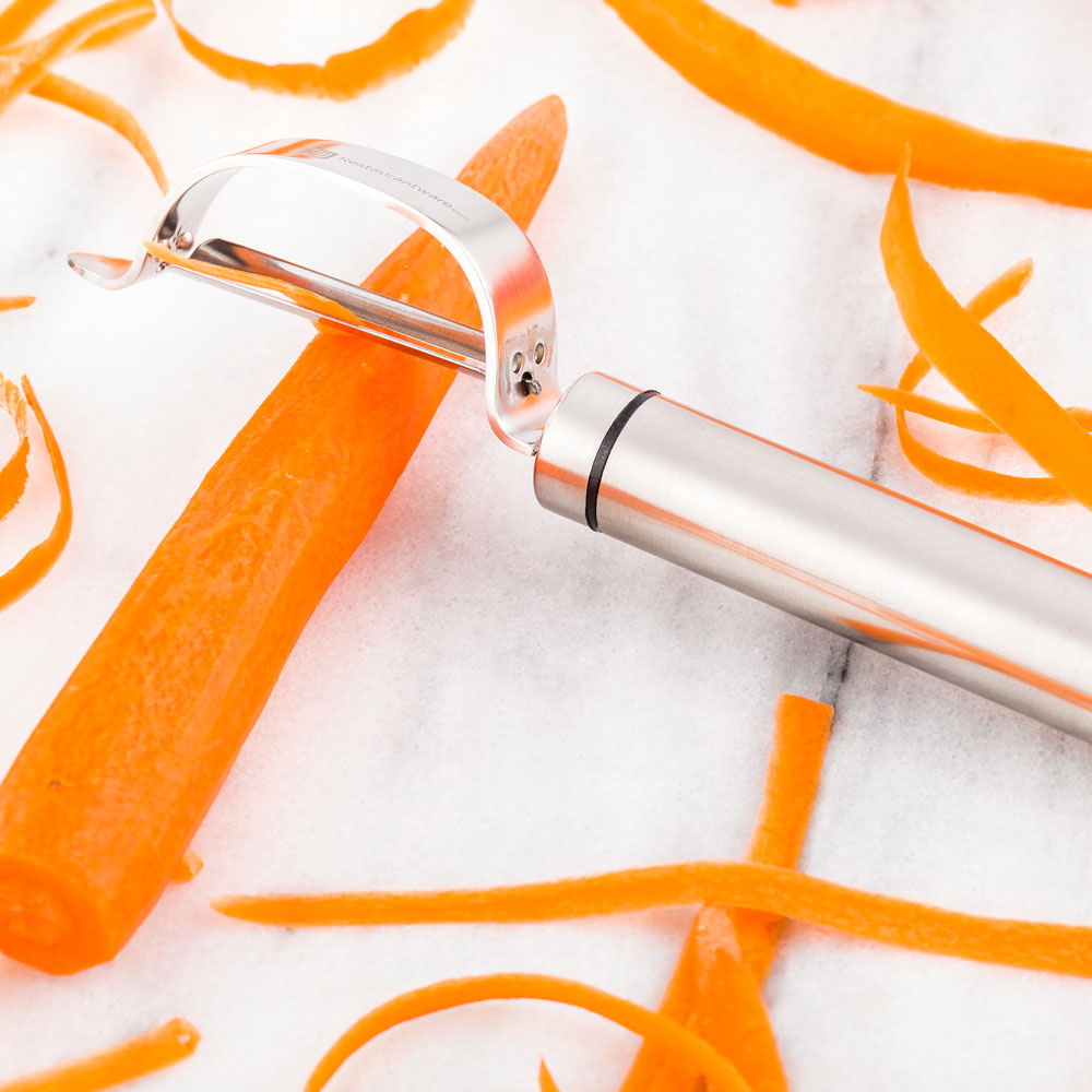Met Lux Stainless Steel Vegetable Peeler - Commercial Grade - 7 1/2" - 1 count box