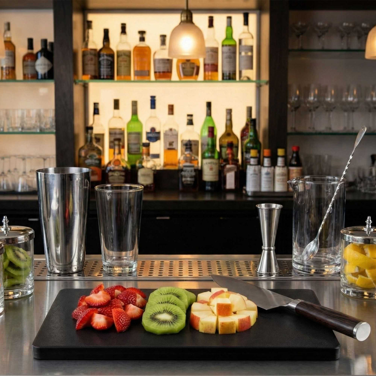 Bar Lux Black Plastic Cutting Board - Non-Slip, Professional Use - 6" x 9 3/4" - 1 count box