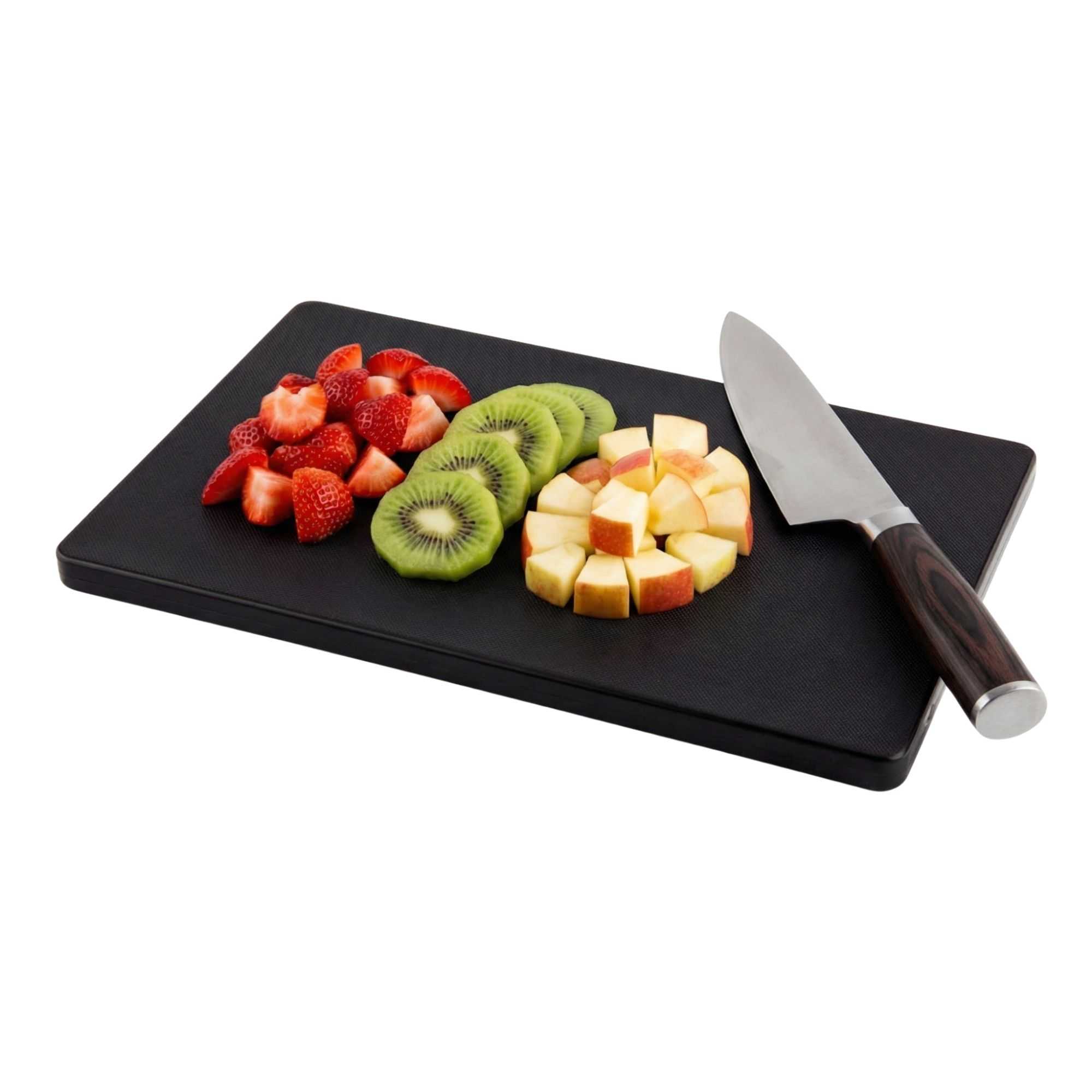 Bar Lux Black Plastic Cutting Board - Non-Slip, Professional Use - 6" x 9 3/4" - 20 count box