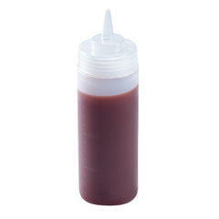 12 oz Clear Plastic Squeeze Bottle - Precision Tip - 2 1/4