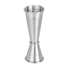 Bar Lux 1 oz / 2 oz Stainless Steel Jigger - Japanese Style, Brushed Finish - 100 count box