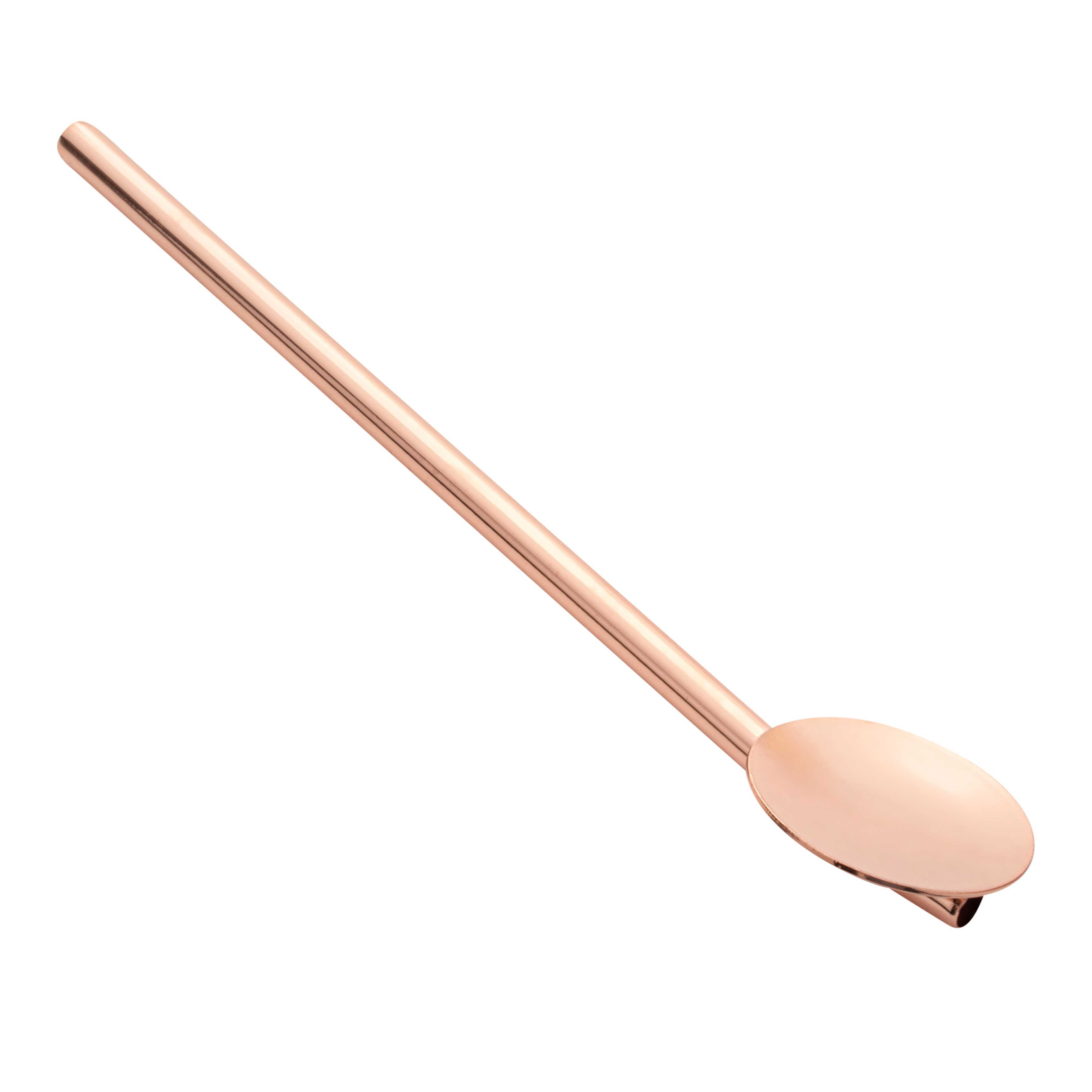 Bar Lux Copper-Plated Stainless Steel Julep Spoon Straw - 5" - 500 count box