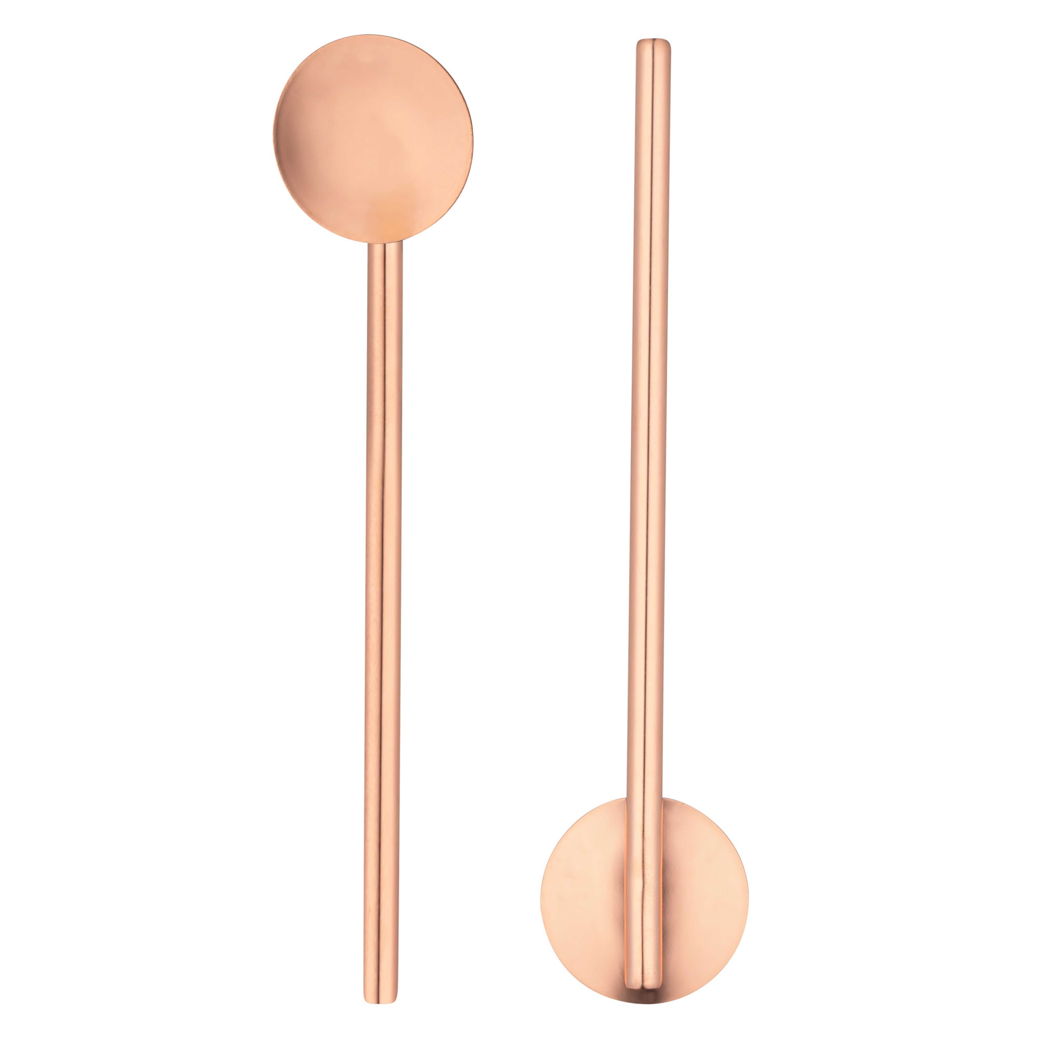 Bar Lux Copper-Plated Stainless Steel Julep Spoon Straw - 5" - 500 count box