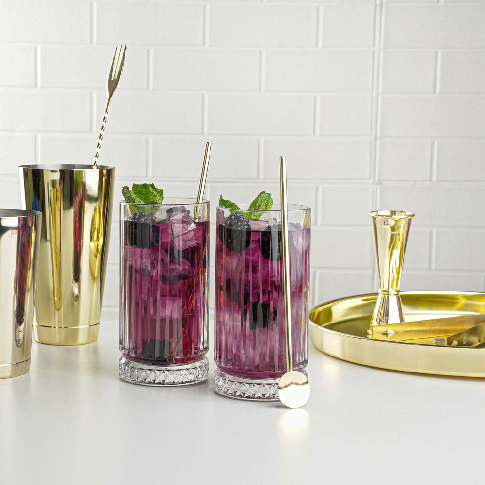 Bar Lux GoldPlated Stainless Steel Julep Spoon Straw 7 1/2" 2