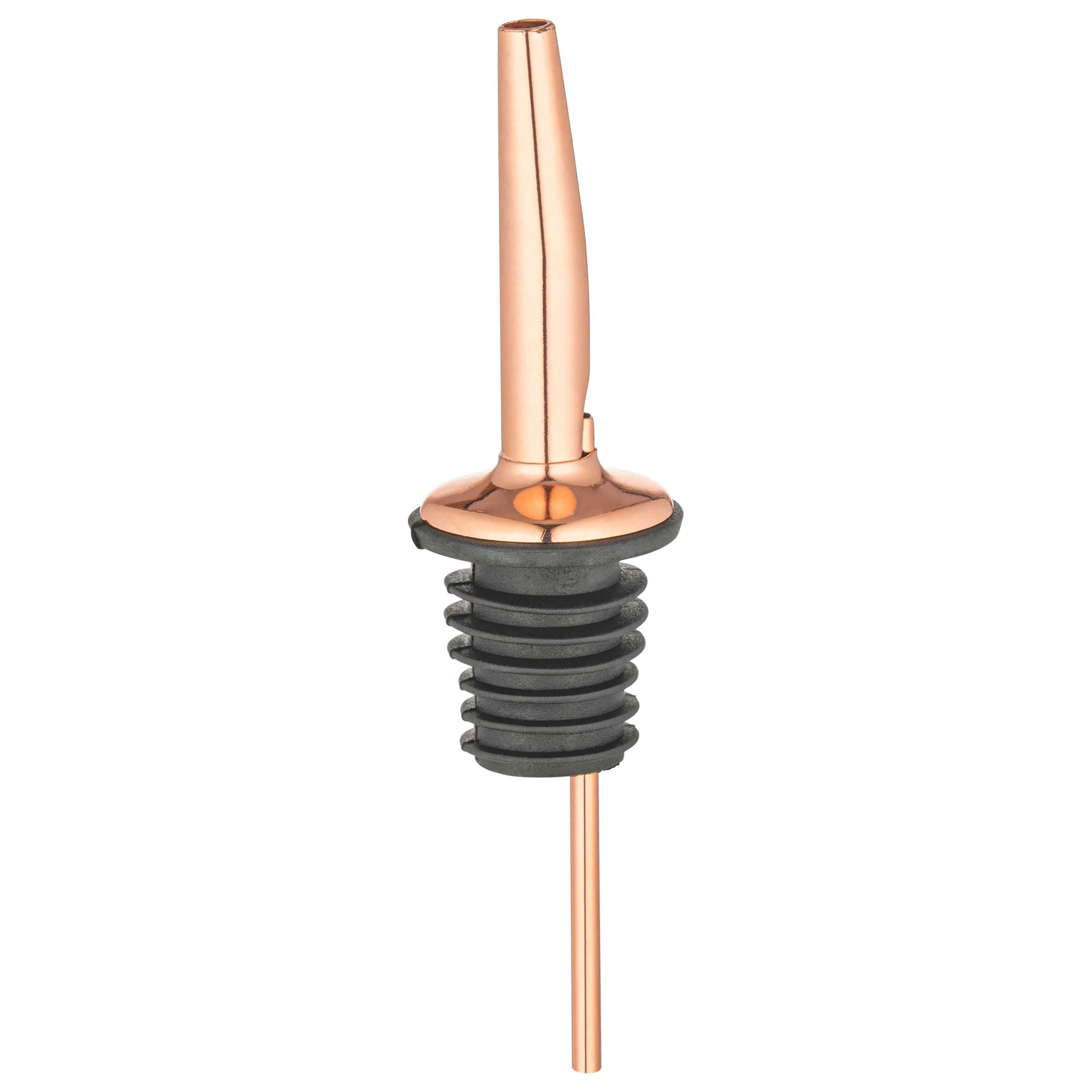 Bar Lux Copper-Plated Stainless Steel Speed Pourer - 4 1/4" x 1 1/4" x 1 1/4" - 96 count box