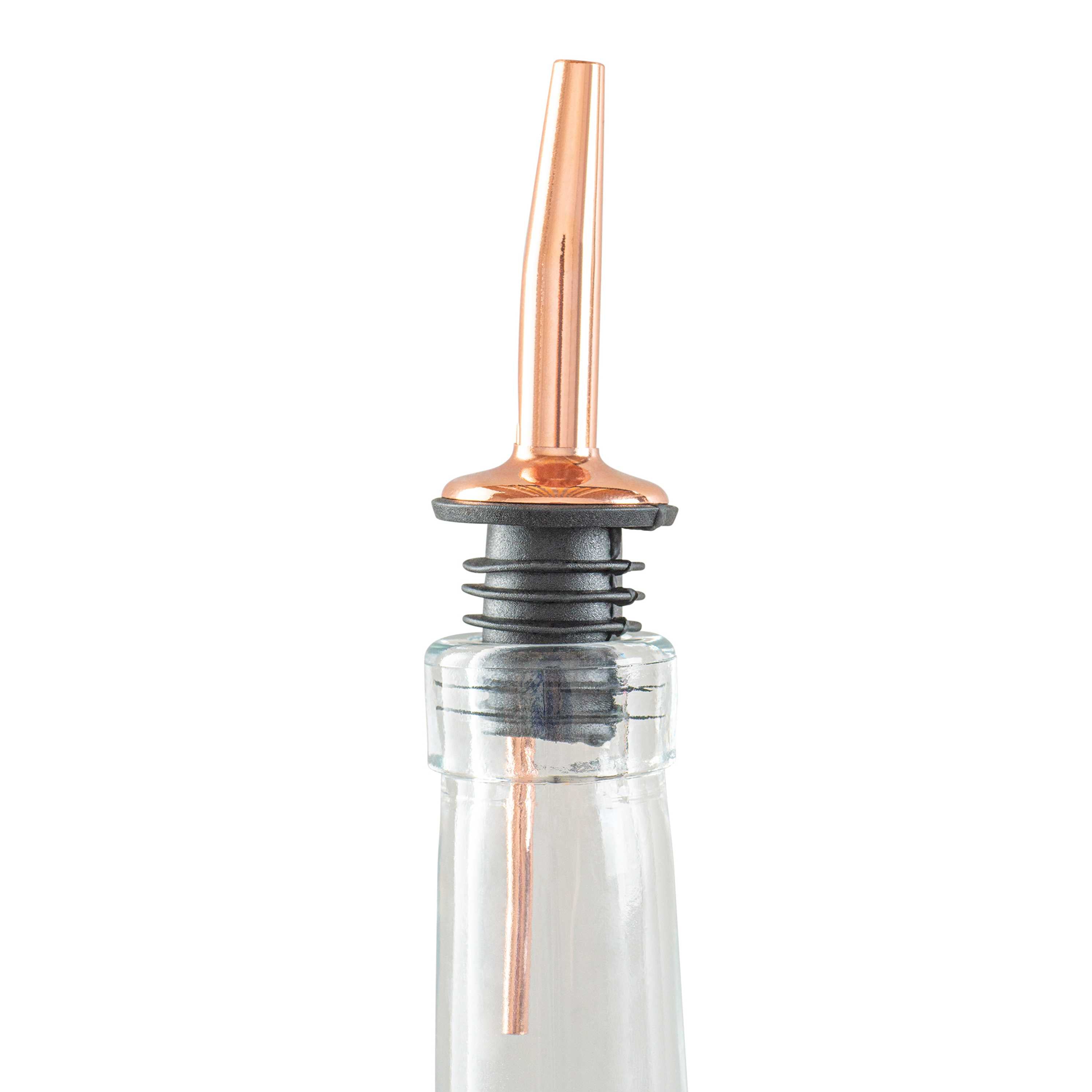 Bar Lux Copper-Plated Stainless Steel Speed Pourer - 4 1/4" x 1 1/4" x 1 1/4" - 384 count box