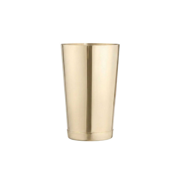 Bar Lux 16 oz Gold-Plated Stainless Steel Boston Shaker - Weighted - 3 1/4 inch x 3 1/4 inch x 4 inch