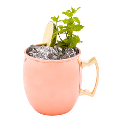 Bar Lux 16 oz Copper-Plated Stainless Steel Moscow Mule Mug - 3 1/2