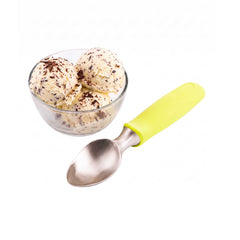 Met Lux Stainless Steel Ice Cream Scoop - Non-Slip, Rubberized Grip - 8 1/4