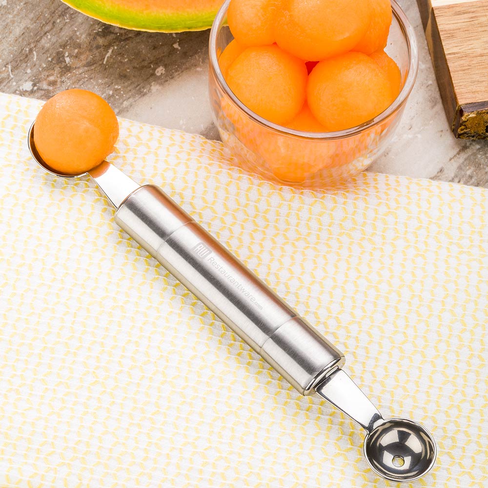 Met Lux Stainless Steel Melon Baller - Dual-Sided - 8" x 1 1/4" x 1/2" - 1 count box