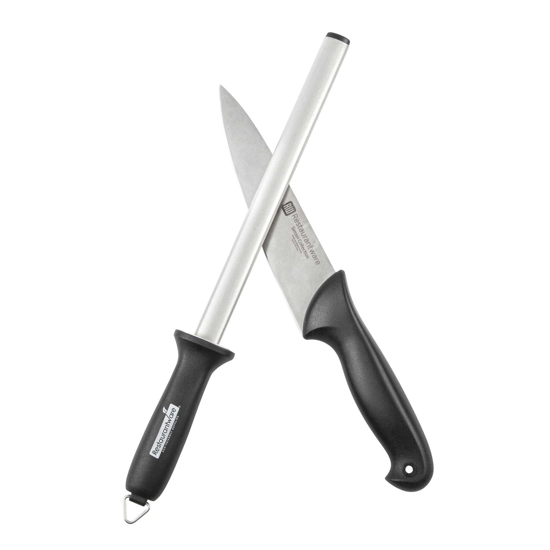 Kitchen tek Professional Diamond Edge 10" Knife Sharpener - with Black Nylon Handle - 1 count box