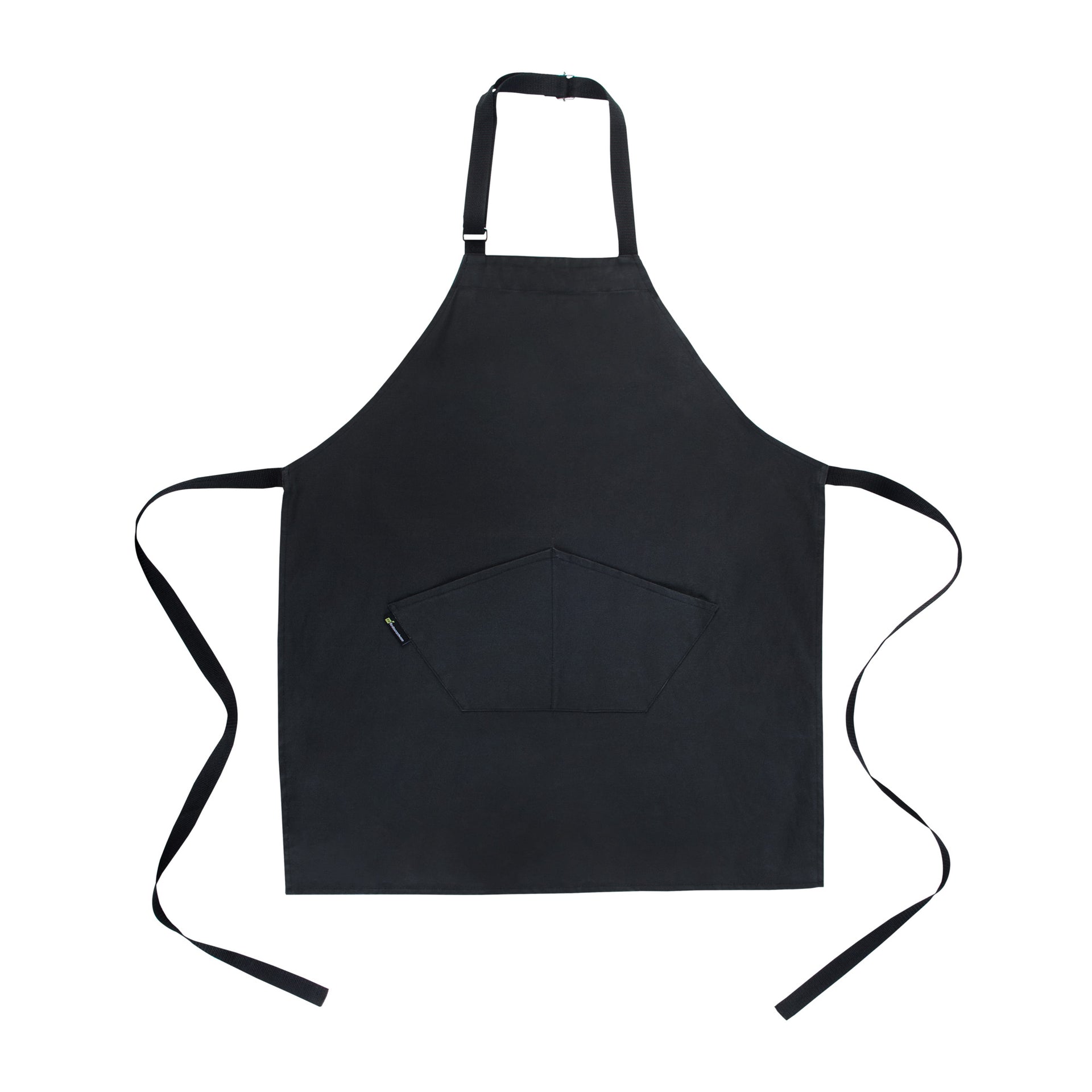 RW Threads Black Cotton Cooking Apron - Flame Retardant - 32" x 26" - 1 count box