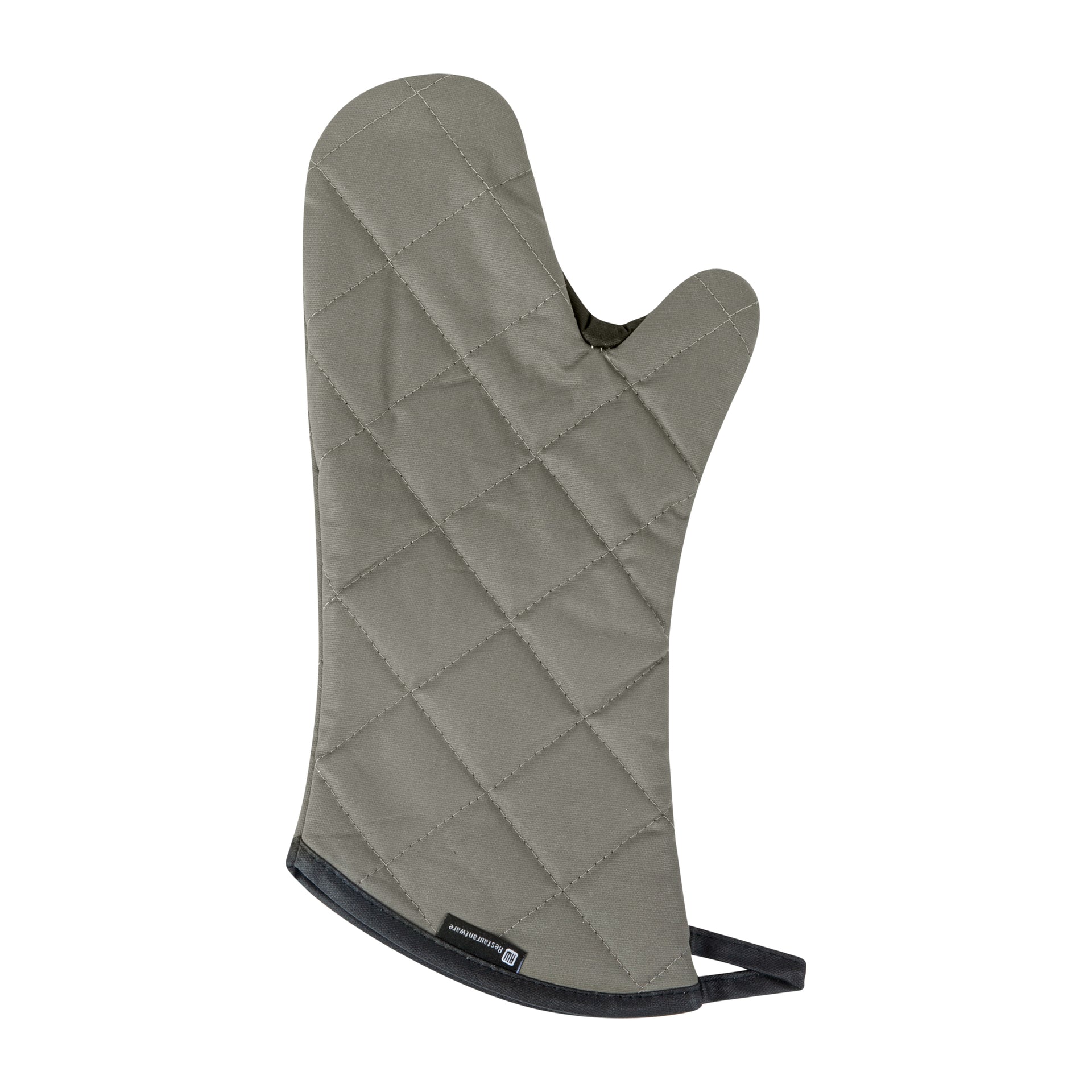 RW Threads Gray Cotton Oven Mitt - Flame Retardant, with Thumb Guard - 17" x 8" x 1/2" - 1 count box