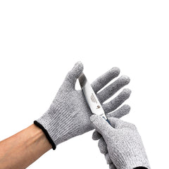 Life Protector Gray Medium Cut-Resistant Glove - Level 5, Food Safe - 8