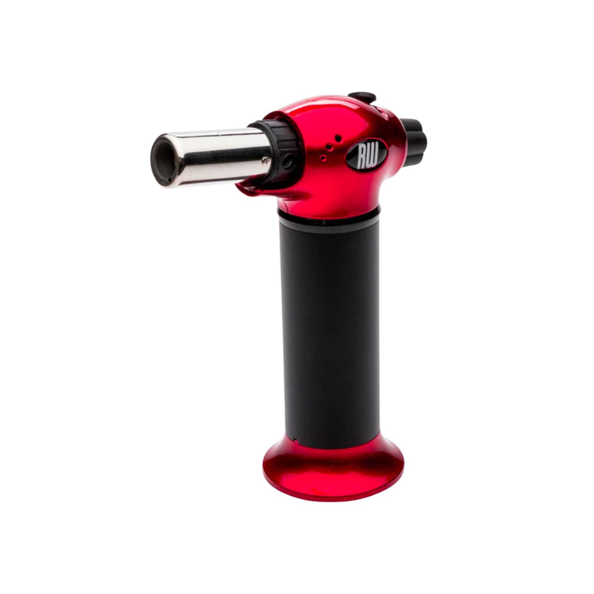 RW Pyro Stainless Steel Butane Kitchen Torch - Adjustable Dial - 5 1/4" x 2 1/2" x 6 3/4" - 1 count box
