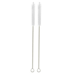 Bar Lux Silver Stainless Steel Straw Cleaning Brush - Reusable - 9 1/2