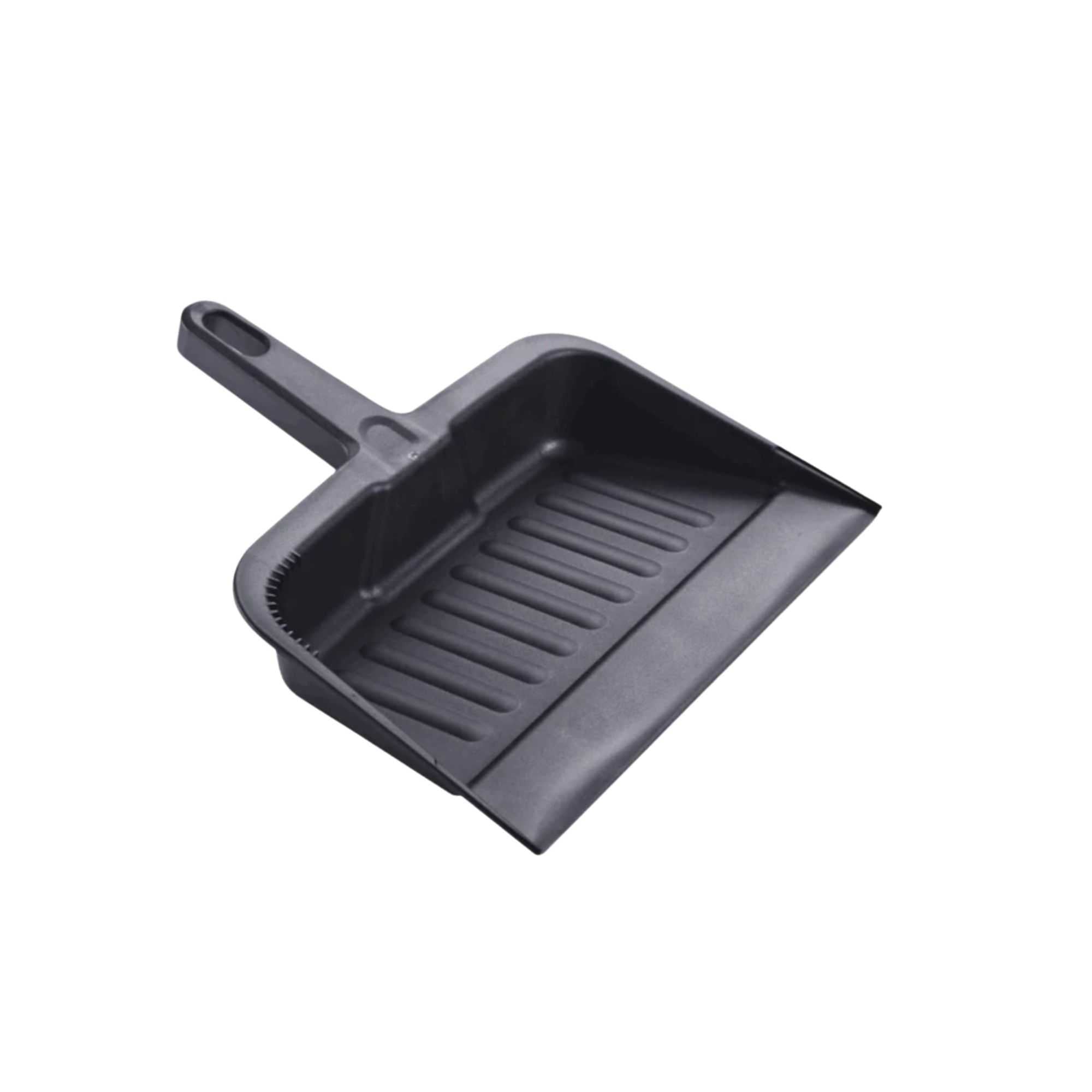 RW Clean Black Plastic Handheld Dustpan - 13" x 12" x 2 3/4" - 1 count box