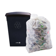 RW Clean Black Plastic Dome Trash Can Lid - Swing Top, Fits 23 gal Slim Trash Can - 20 1/4