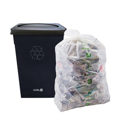 RW Clean Black Plastic Rectangle Trash Can Lid - Swing Top, Fits 23 gal Slim Trash Can - 20 1/4