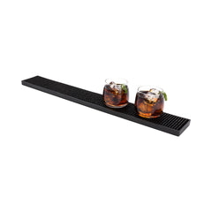 Bar Lux Black Rubber Bar Mat - Non-Slip - 23 1/2