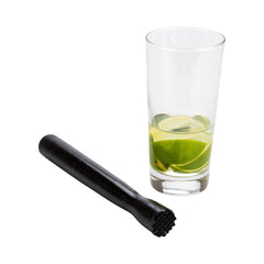 Bar Lux Black Plastic Cocktail Muddler - Tenderizer Head - 8 1/4